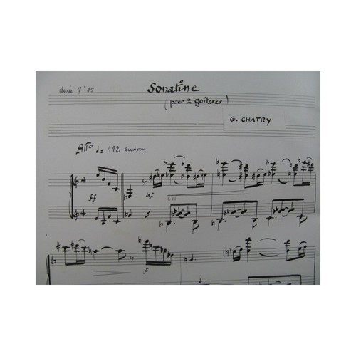 Chatry sonatine pour 2 - sonatine,
