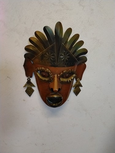 Ancien masque mural - ancien,