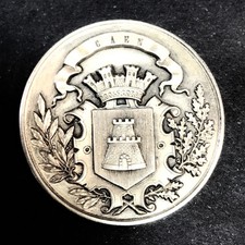 MEDAILLE Jeton ARGENT Aux Armes de la Ville de CAEN  20g  38mm