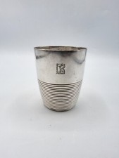 Timbale en métal argenté de