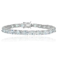 Argent Sterling Ovale Zircone