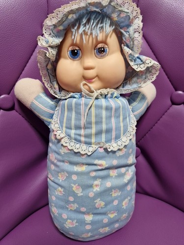 Ancienne poupée tissu bleu - ancienne,