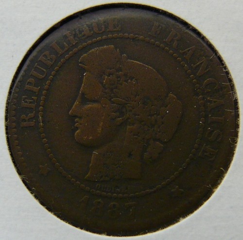 Centimes france 1887 fine - centimes, v