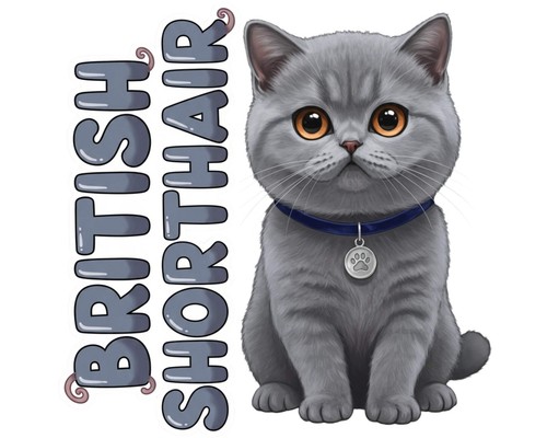 British shorthair sticker - british,