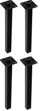 4x Pied de Meuble Noir Jambe