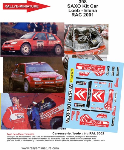 Decals ref 0398 citroen - decals, 1/43