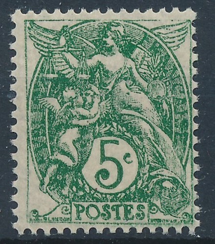 Timbre france 111 type - 111**, blanc