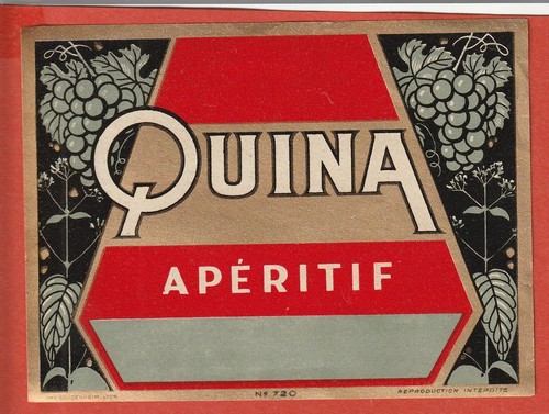 Etiquette aperitif quina - -,