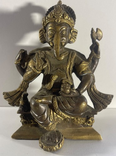 Antique indian bronze ganesha - bronze,