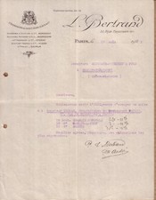 PARIS LOT DE 3 LETTRES J. BERTRAND VINS CHAMPAGNE BORDEAUX BOURGOGNE COGNAC 1921
