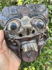 Masque Bali Bois Sculpté Peint Mask Balinais