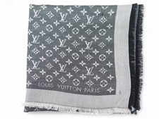 CHALE LOUIS VUITTON CHALE MONOGRAM CLASSIC DENIM M71378 SOIE LAINE SHAWL 520€