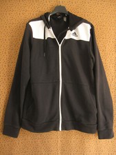 Veste Adidas à Capuche noir et blanc Jacket Homme manche longue - S
