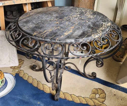 Table ronde fer - forgé, et