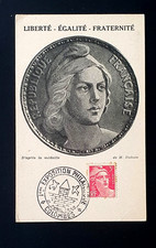 CARTE POSTALE MAX- 1er EXPOSITION PHILATELIQUE - COLOMBES  1946  MEDAILLE DUBOIS