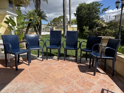 Roche bobois blue - blue, leather
