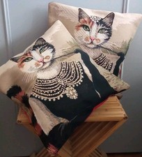  Housses de Coussin Chat  Fait main |   40x40