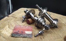 Paire Moyeux Ancien velo Course MADISSON 1920 Old bike Hub Set Front Rear Bici
