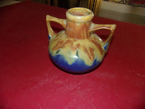 Vase grès signé - grès,,