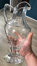 Ancien Grand Broc Pichet Cristal Facette MOSER Baccarat Saint Louis ?