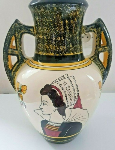 Faïence quimper henriot vase - faïence,