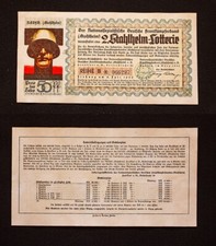 1935 - 3 Reich - 50 Reichspfennig Lotterie Stahlhelm (REPRODUCTION)