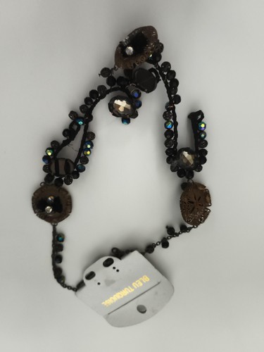 Collier vintage bleu turquoise - collier,