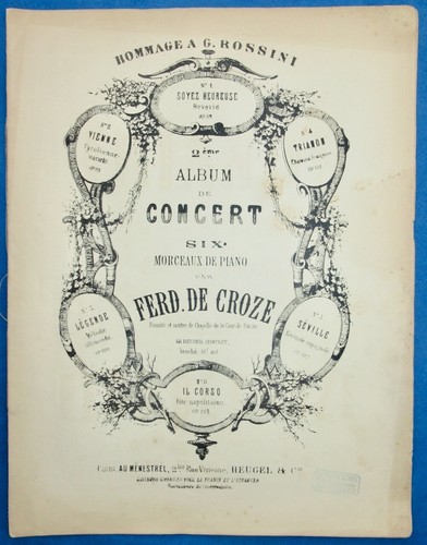 Ferdinand croze partition - de,