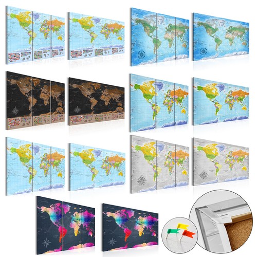 Carte monde tableau liege - carte, du