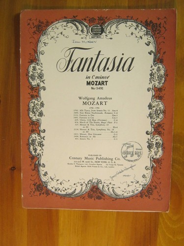 Fantasia minor piano solo - c,