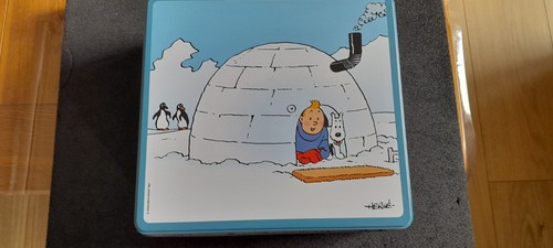 Boite tintin biscuit delacre - tintin,