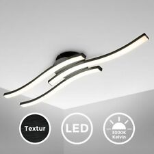 Plafonnier LED 3.000K 18 Watt noir blanc acrylique forme de vague courbe couloir