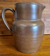 Grand pichet vintage en grès marron 2L