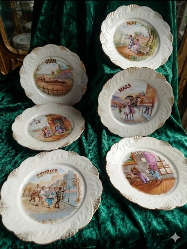 Lot assiettes parlantes - de, 6