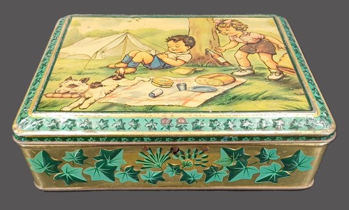 Ancienne boite biscuits en - biscuits,