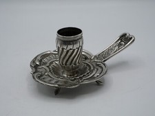 RARE BOUGEOIR A MAIN EN ARGENT