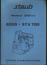 (153) STAUB Notice d'instructions Moteur 212 cc 6000 - STX700
