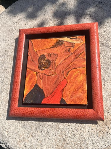 Tableau africain cadre rouge - africain,