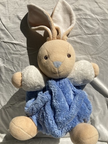 Doudou boule lapin - doudou, bleu