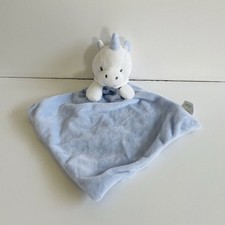 Doudou Plat Licorne Bleu NEUF Mes Petits Cailloux