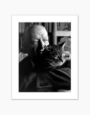 Affiches Giuseppe Ungaretti Et Le Leur Chat, 1963 tirage Photo Fine Art Déco