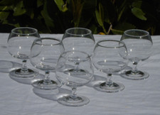 Service de 6 verres à cognac en cristal de Sèvres Haut. 7,5 cm