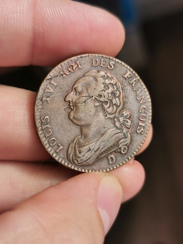 Louis xvi denier 1792 d - 12,