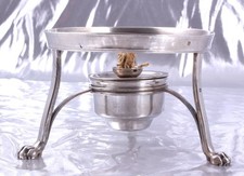 ODIOT - BEAU GRAND RECHAUD DE TABLE - ARGENT MASSIF MINERVE XIX