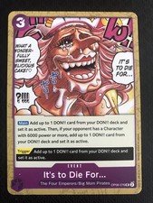 One Piece Card Game ! Its'to Die For... OP08-076 UC - Anglais !