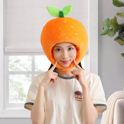 Chapeau orange peluche pour - chapeau,