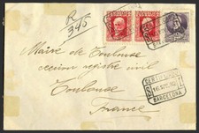 Espagne Courrier De La République Espagnole Certifié Botte