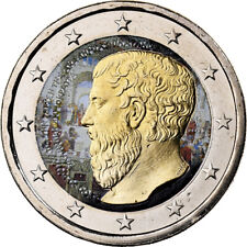 Grèce, 2 euros, Platon, Colorized, 2013, Athens, Bi-Metallic, UNZ, KM:New