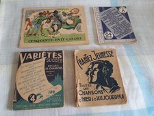 Lot de 4 recueils de chansons