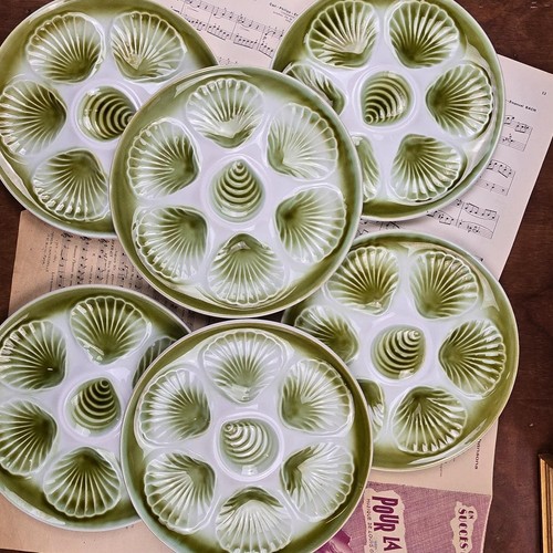 Lot assiettes huîtres - lot, à